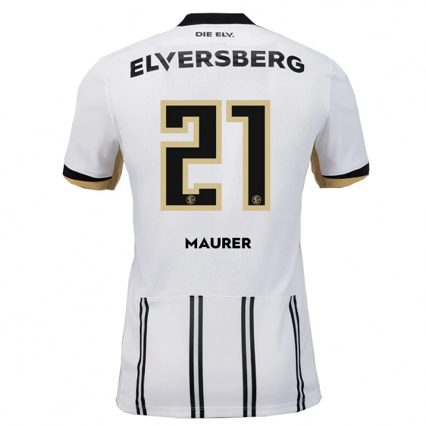 Danxen Kvinder Kine Maurer #21 Hvid Sort Hjemmebane Spillertrøjer 2025/26 Trøje T-Shirt