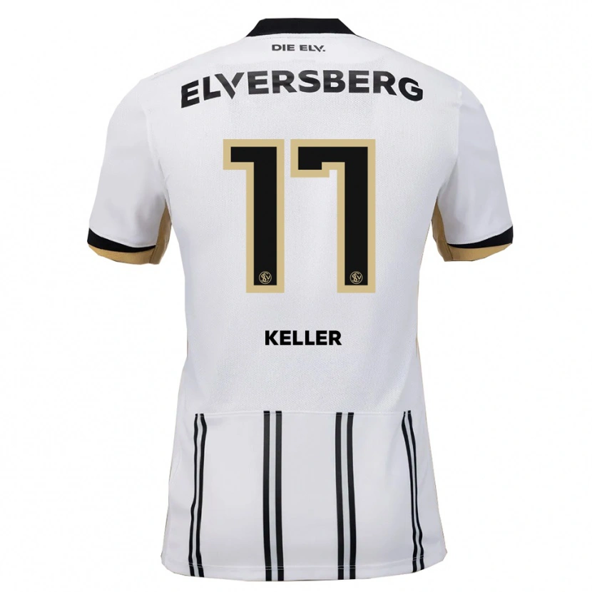 Danxen Kvinder Ina Keller #17 Hvid Sort Hjemmebane Spillertrøjer 2025/26 Trøje T-Shirt