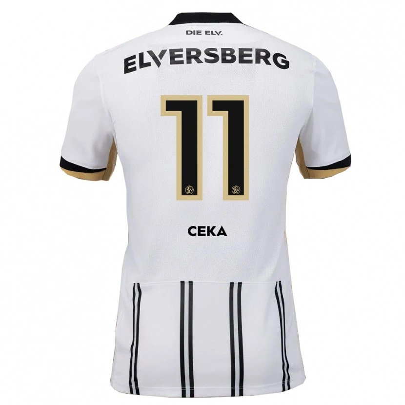 Danxen Kvinder Jason Ceka #11 Hvid Sort Hjemmebane Spillertrøjer 2025/26 Trøje T-Shirt