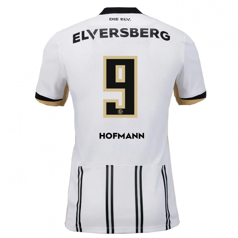Danxen Kvinder Danny Hofmann #9 Hvid Sort Hjemmebane Spillertrøjer 2025/26 Trøje T-Shirt