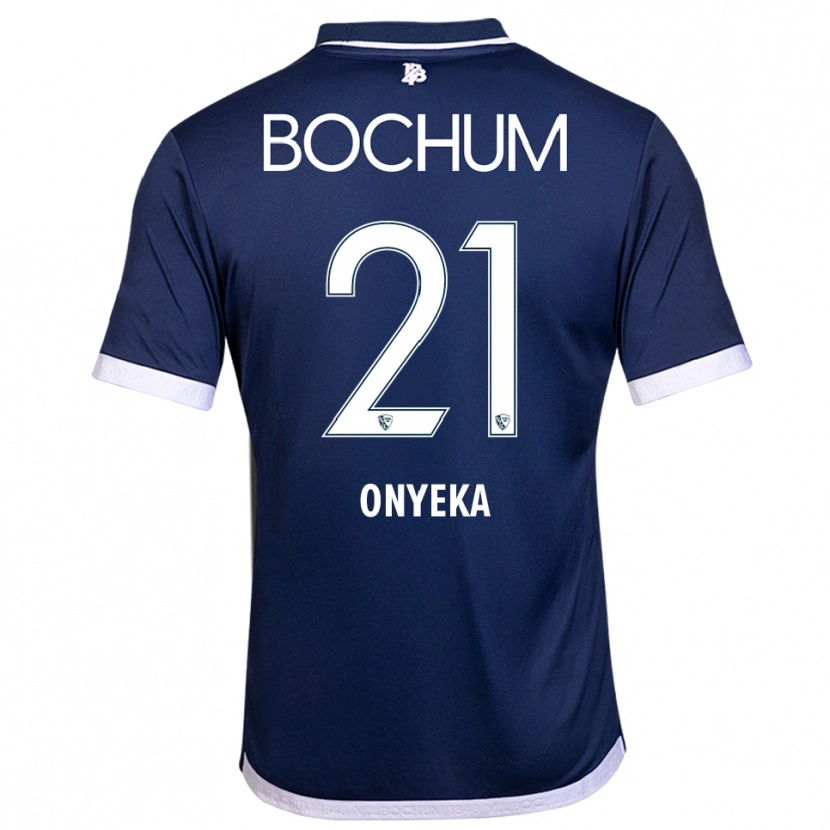 Danxen Kvinder Francis Onyeka #21 Navy Hvid Hjemmebane Spillertrøjer 2025/26 Trøje T-Shirt
