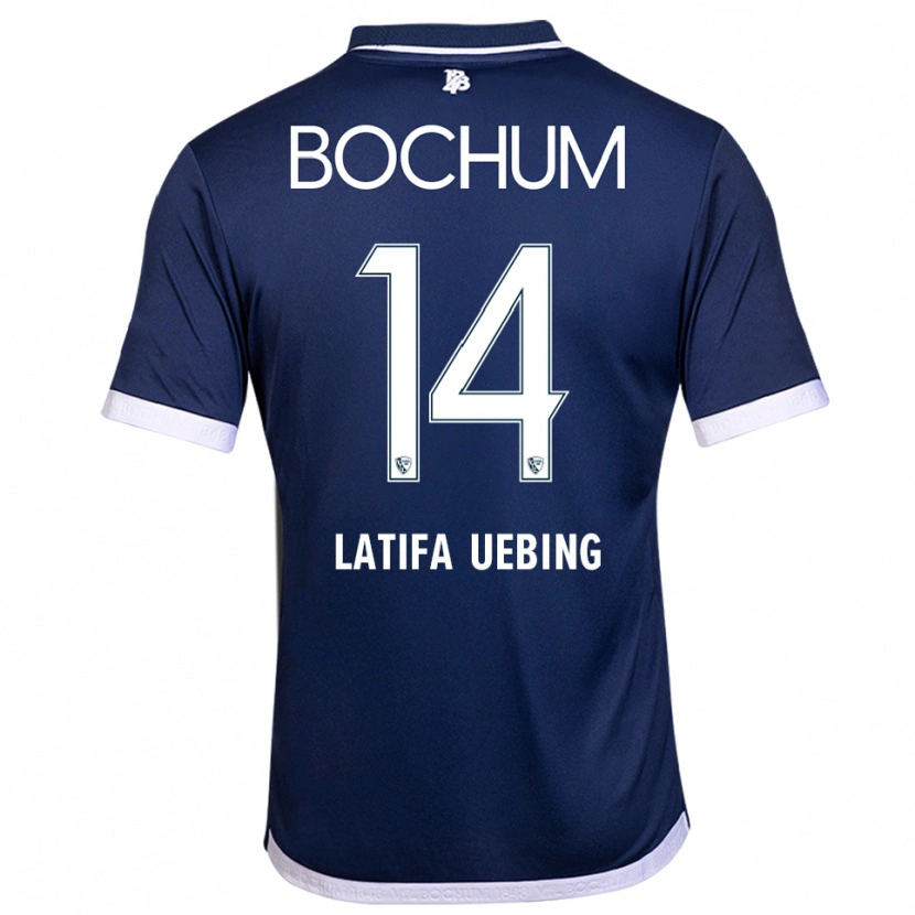 Danxen Kvinder Anna Latifa Uebing #14 Navy Hvid Hjemmebane Spillertrøjer 2025/26 Trøje T-Shirt