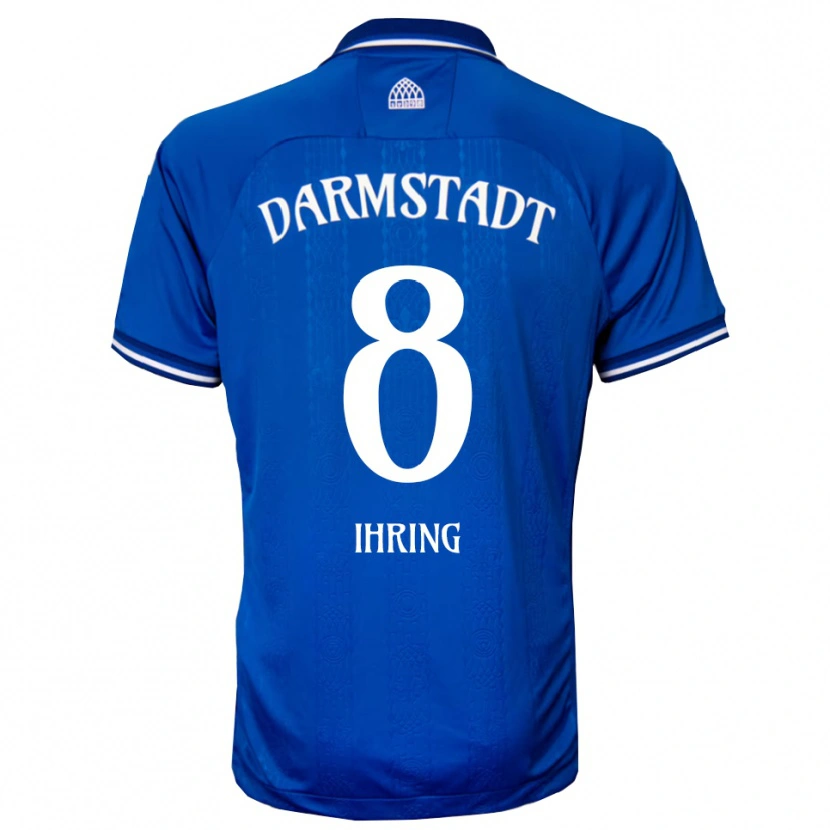 Danxen Kvinder Janis Ihring #8 Blå Hvid Hjemmebane Spillertrøjer 2025/26 Trøje T-Shirt