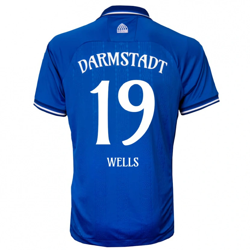 Danxen Kvinder Finnley Wells #19 Blå Hvid Hjemmebane Spillertrøjer 2025/26 Trøje T-Shirt