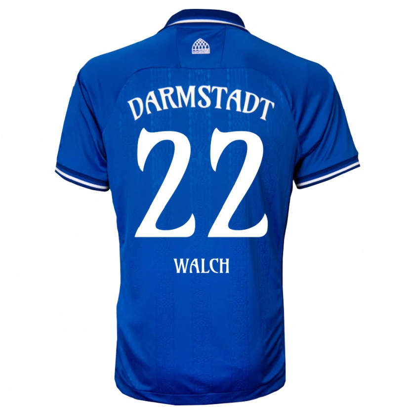 Danxen Kvinder Leon Walch #22 Blå Hvid Hjemmebane Spillertrøjer 2025/26 Trøje T-Shirt