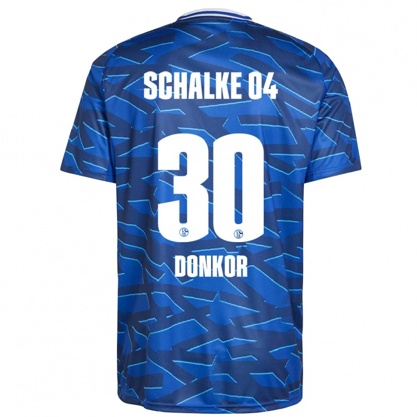 Danxen Kvinder Anton Donkor #30 Royal Blå Hvid Hjemmebane Spillertrøjer 2025/26 Trøje T-Shirt