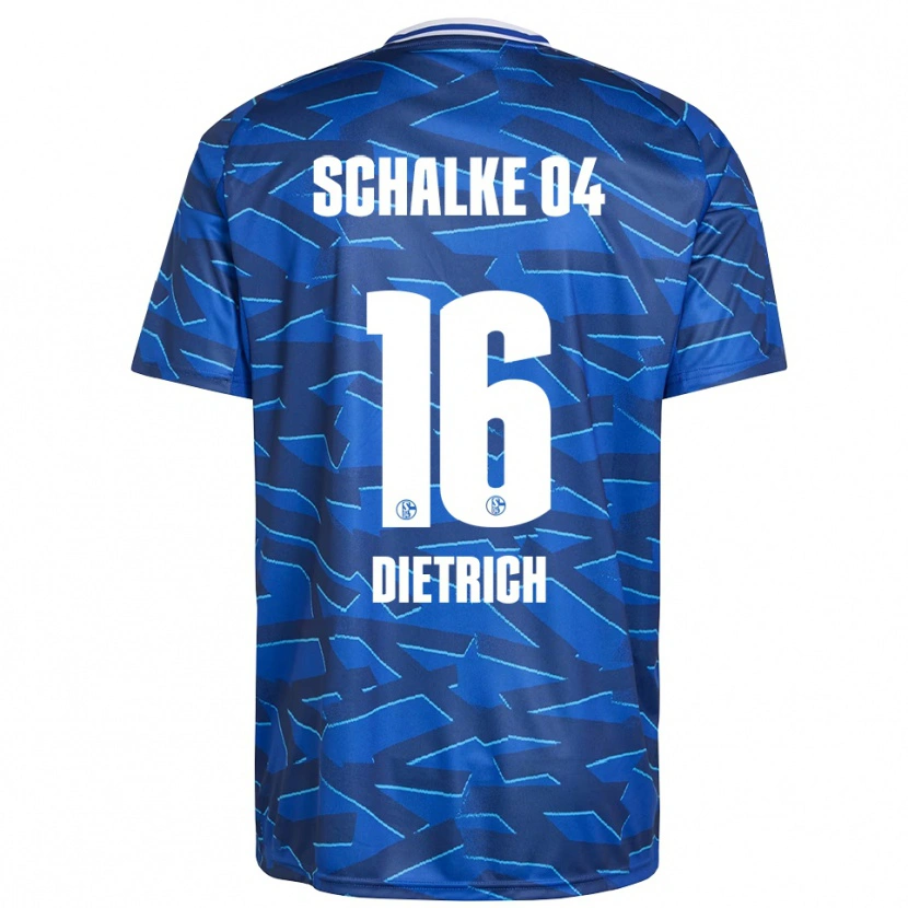 Danxen Kvinder Tim Dietrich #16 Royal Blå Hvid Hjemmebane Spillertrøjer 2025/26 Trøje T-Shirt
