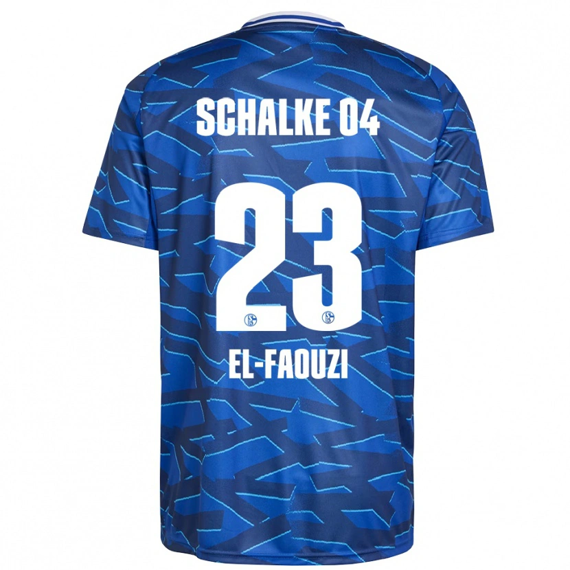Danxen Kvinder Soufiane El-Faouzi #23 Royal Blå Hvid Hjemmebane Spillertrøjer 2025/26 Trøje T-Shirt