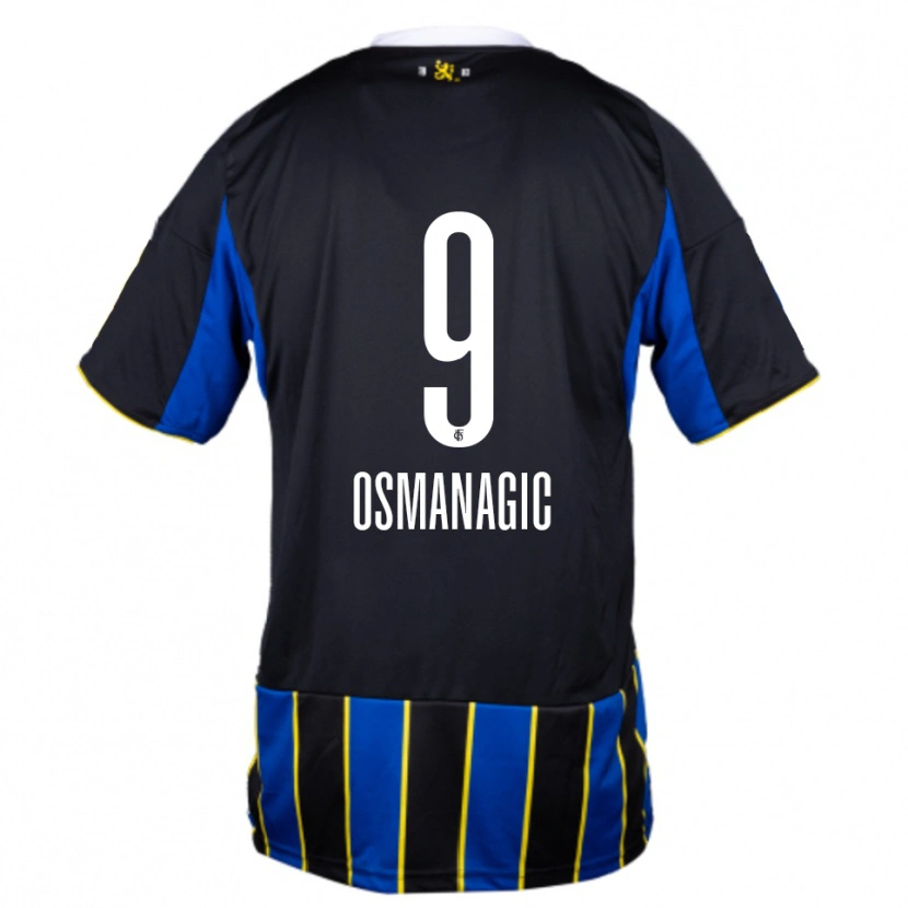 Danxen Kvinder Zinedin Osmanagic #9 Blå Sort Gul Hjemmebane Spillertrøjer 2025/26 Trøje T-Shirt