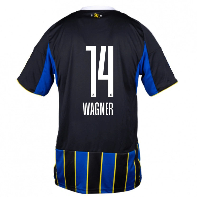 Danxen Kvinder Celine Wagner #14 Blå Sort Gul Hjemmebane Spillertrøjer 2025/26 Trøje T-Shirt