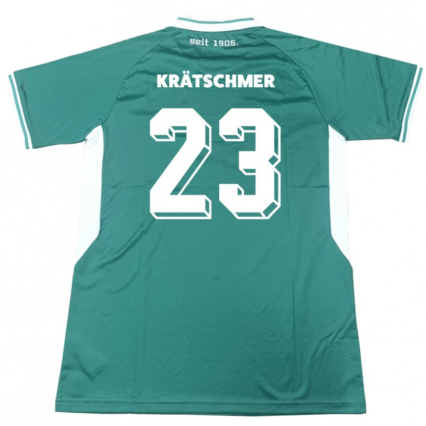 Danxen Kvinder Pius Krätschmer #23 Grøn Hvid Hjemmebane Spillertrøjer 2025/26 Trøje T-Shirt
