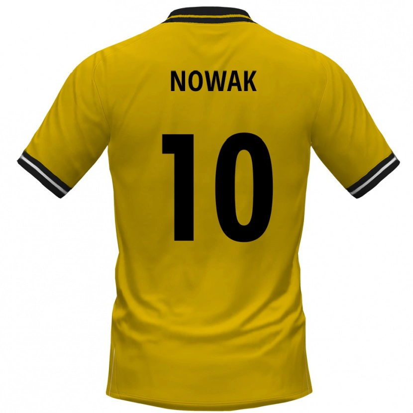 Danxen Kvinder Sven Nowak #10 Gul Sort Hjemmebane Spillertrøjer 2025/26 Trøje T-Shirt