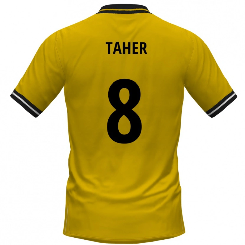 Danxen Kvinder Kanischka Taher #8 Gul Sort Hjemmebane Spillertrøjer 2025/26 Trøje T-Shirt