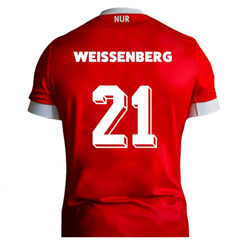 Danxen Kvinder Shawn Weißenberg #21 Rød Hvid Hjemmebane Spillertrøjer 2025/26 Trøje T-Shirt