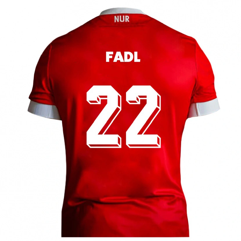 Danxen Kvinder Jad Fadl #22 Rød Hvid Hjemmebane Spillertrøjer 2025/26 Trøje T-Shirt