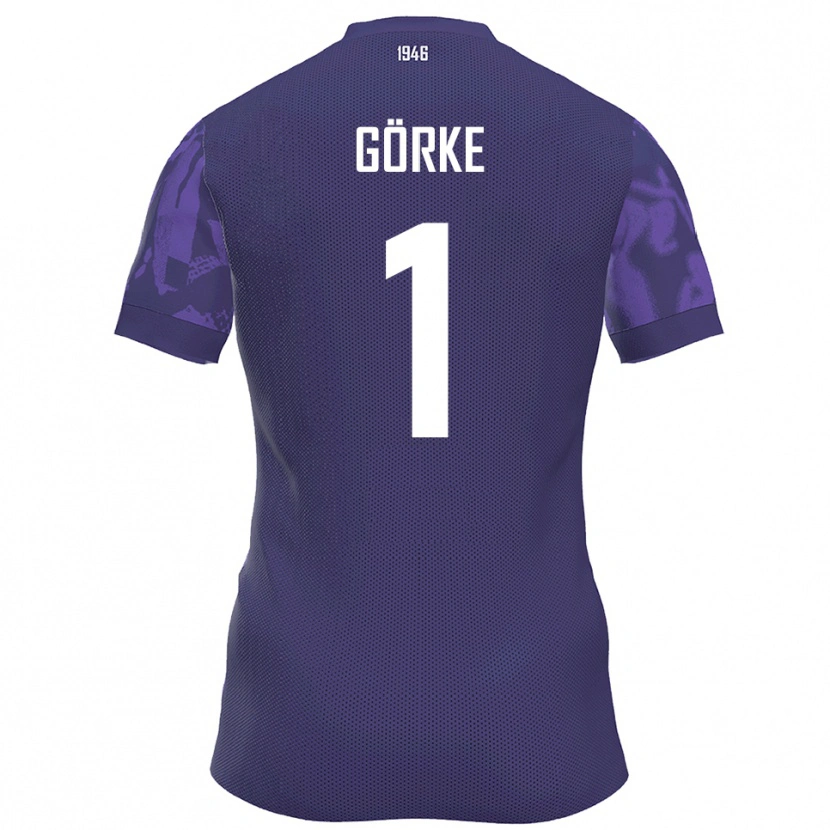 Danxen Kvinder Arthur Görke #1 Lilla Hvid Hjemmebane Spillertrøjer 2025/26 Trøje T-Shirt