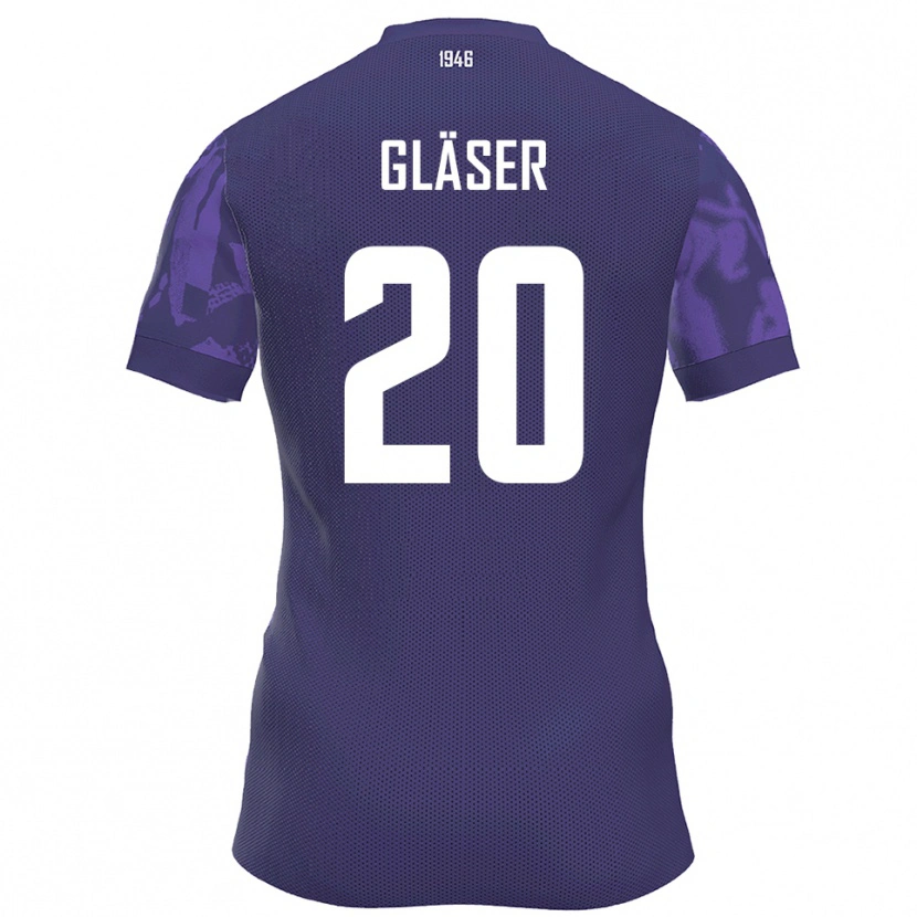 Danxen Kvinder Philipp Gläser #20 Lilla Hvid Hjemmebane Spillertrøjer 2025/26 Trøje T-Shirt