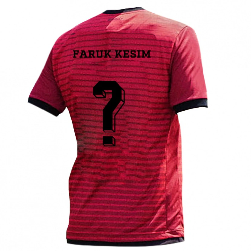 Danxen Kvinder Efkan Faruk Kesim #0 Rød Sort Hjemmebane Spillertrøjer 2025/26 Trøje T-Shirt