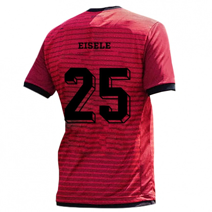 Danxen Kvinder Kai Eisele #25 Rød Sort Hjemmebane Spillertrøjer 2025/26 Trøje T-Shirt