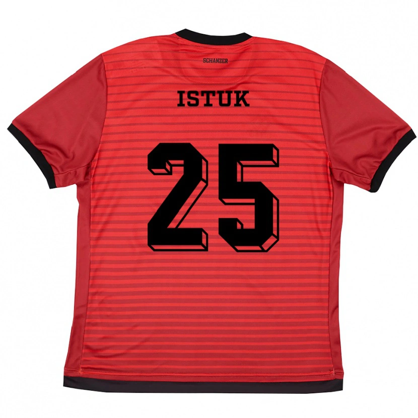 Danxen Kvinder Petar Istuk #25 Rød Sort Hjemmebane Spillertrøjer 2025/26 Trøje T-Shirt