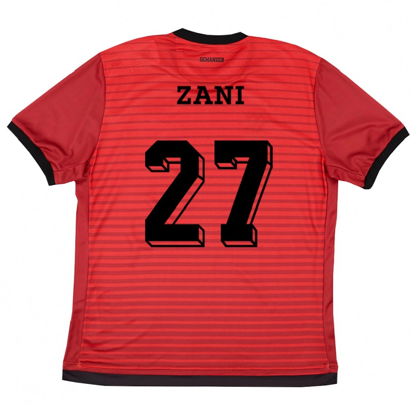 Danxen Kvinder Erjona Zani #27 Rød Sort Hjemmebane Spillertrøjer 2025/26 Trøje T-Shirt