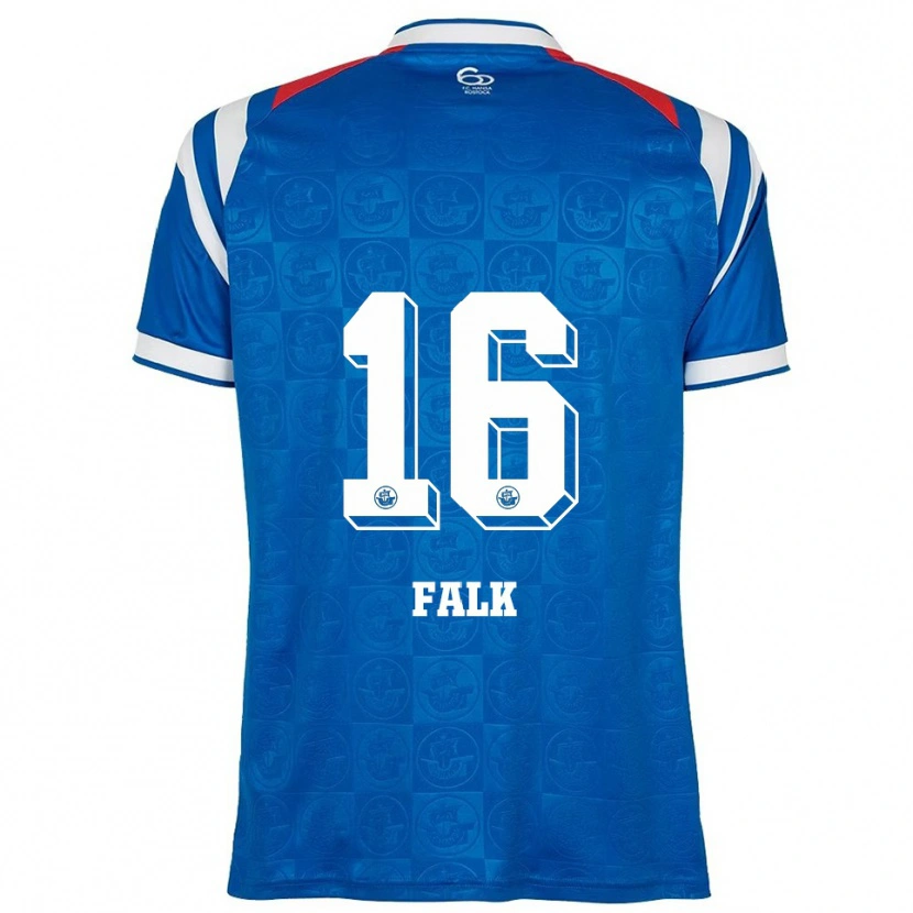 Danxen Kvinder Robin Falk #16 Blå Hvid Rød Hjemmebane Spillertrøjer 2025/26 Trøje T-Shirt