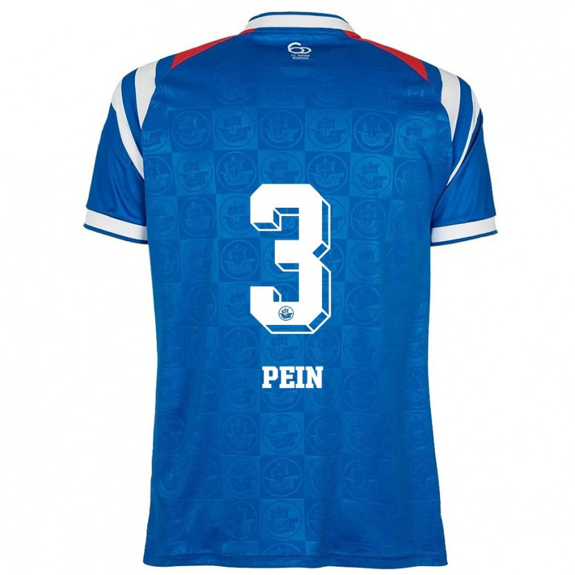 Danxen Kvinder Ria Pein #3 Blå Hvid Rød Hjemmebane Spillertrøjer 2025/26 Trøje T-Shirt