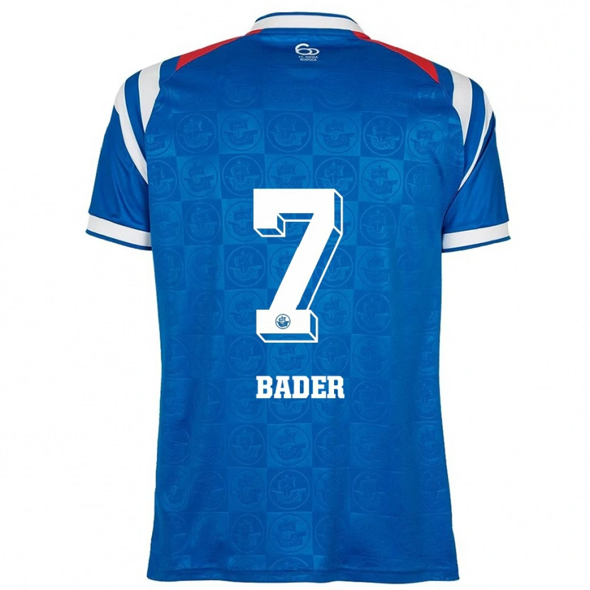 Danxen Kvinder Tom Bader #7 Blå Hvid Rød Hjemmebane Spillertrøjer 2025/26 Trøje T-Shirt