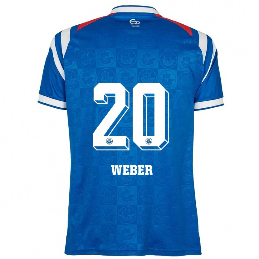 Danxen Kvinder Caden Weber #20 Blå Hvid Rød Hjemmebane Spillertrøjer 2025/26 Trøje T-Shirt