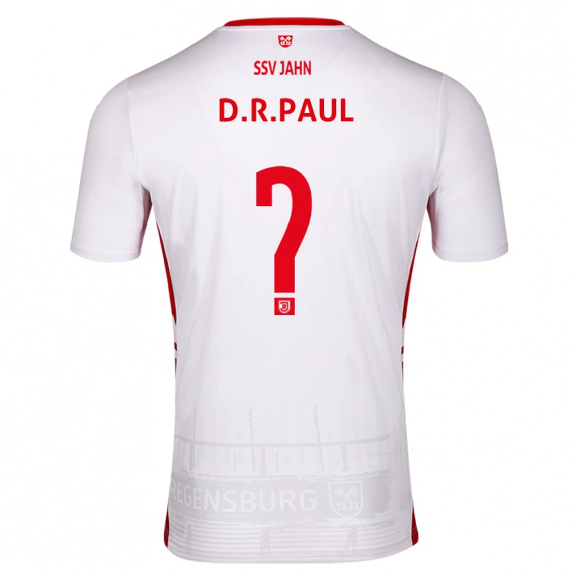Danxen Kvinder David Rodríguez Paul #0 Hvid Rød Hjemmebane Spillertrøjer 2025/26 Trøje T-Shirt