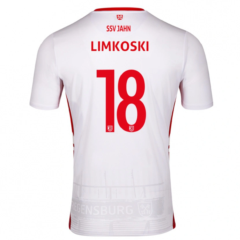 Danxen Kvinder Mubin Limkoski #18 Hvid Rød Hjemmebane Spillertrøjer 2025/26 Trøje T-Shirt