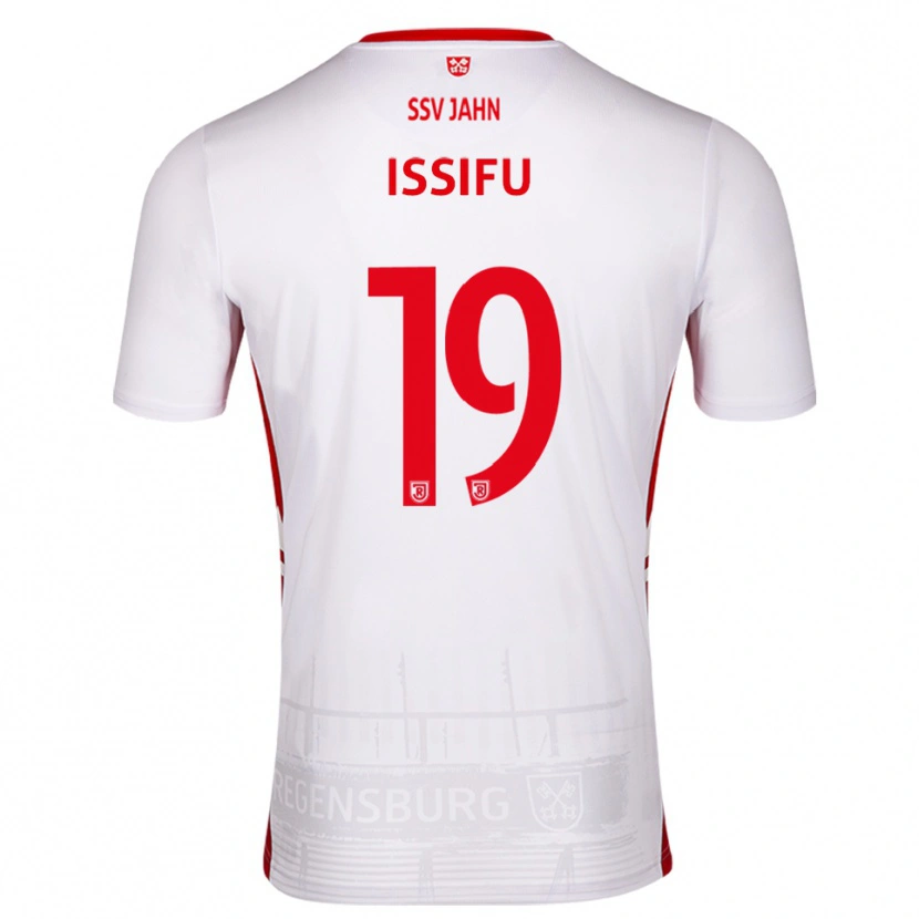 Danxen Kvinder Hakim Issifu #19 Hvid Rød Hjemmebane Spillertrøjer 2025/26 Trøje T-Shirt