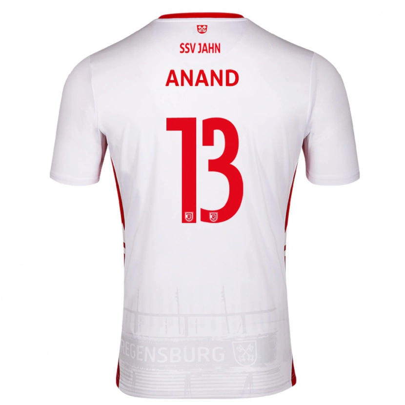 Danxen Kvinder Nico Anand #13 Hvid Rød Hjemmebane Spillertrøjer 2025/26 Trøje T-Shirt