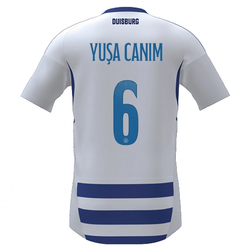 Danxen Kvinder Salih Yuşa Canım #6 Hvid Blå Hjemmebane Spillertrøjer 2025/26 Trøje T-Shirt
