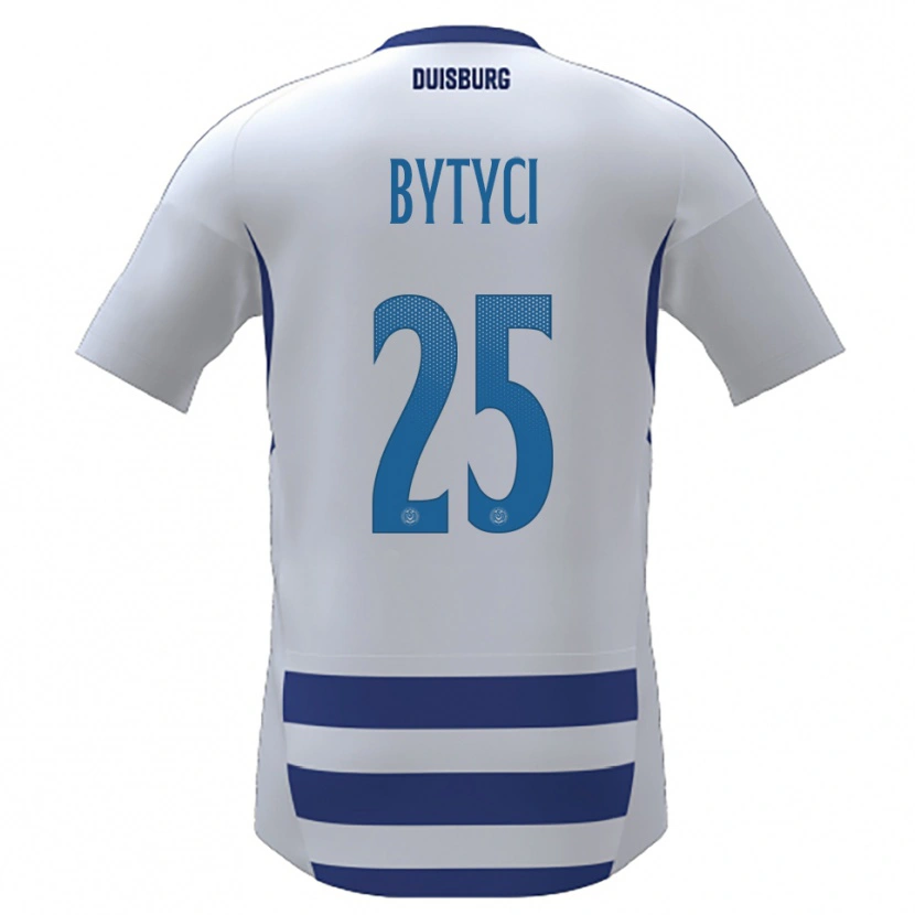 Danxen Kvinder Farie Bytyci #25 Hvid Blå Hjemmebane Spillertrøjer 2025/26 Trøje T-Shirt
