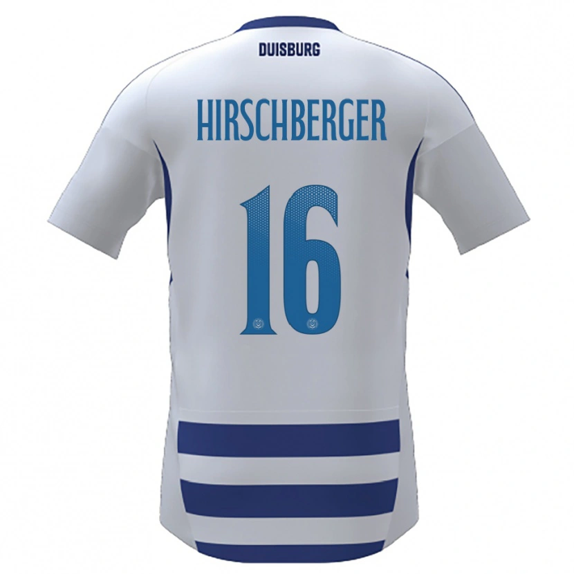 Danxen Kvinder Isabell Hirschberger #16 Hvid Blå Hjemmebane Spillertrøjer 2025/26 Trøje T-Shirt