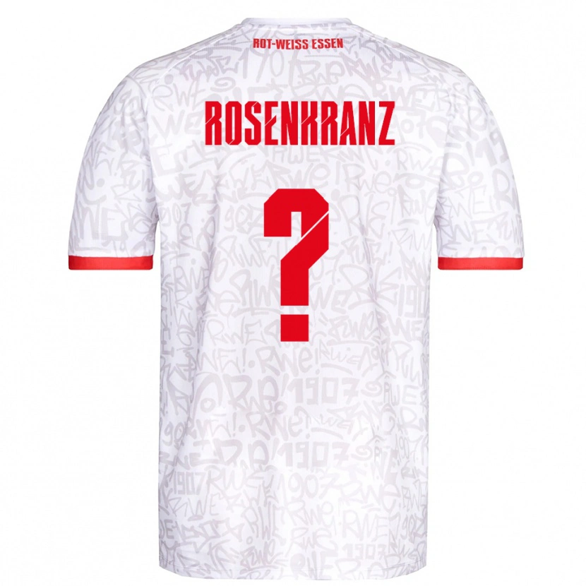 Danxen Kvinder Colin Rosenkranz #0 Hvid Rød Hjemmebane Spillertrøjer 2025/26 Trøje T-Shirt