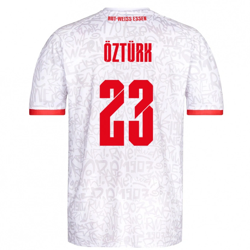Danxen Kvinder Efehan Öztürk #23 Hvid Rød Hjemmebane Spillertrøjer 2025/26 Trøje T-Shirt