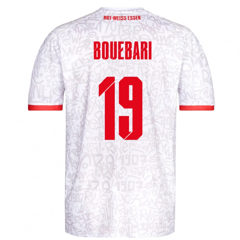 Danxen Kvinder Franci Bouebari #19 Hvid Rød Hjemmebane Spillertrøjer 2025/26 Trøje T-Shirt