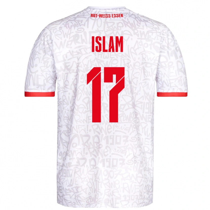 Danxen Kvinder Arda Islam #17 Hvid Rød Hjemmebane Spillertrøjer 2025/26 Trøje T-Shirt
