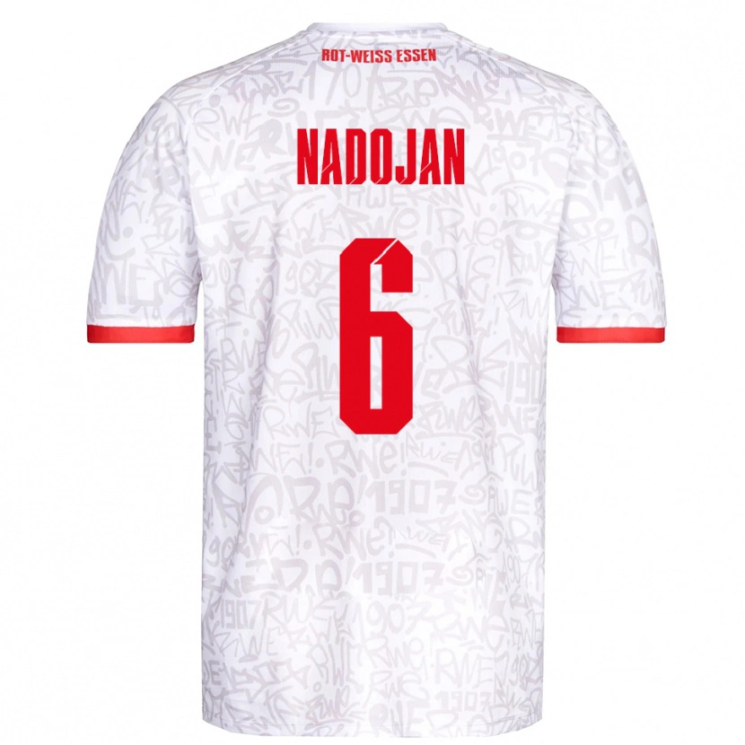 Danxen Kvinder Aslan Nadojan #6 Hvid Rød Hjemmebane Spillertrøjer 2025/26 Trøje T-Shirt