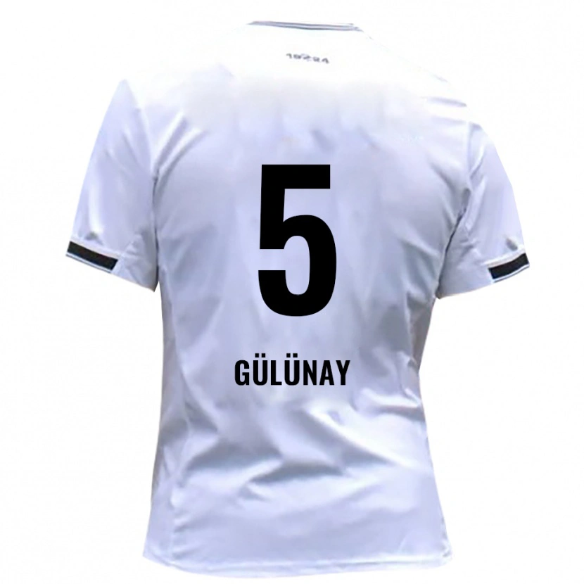 Danxen Kvinder Louis Gülünay #5 Hvid Rød Hjemmebane Spillertrøjer 2025/26 Trøje T-Shirt