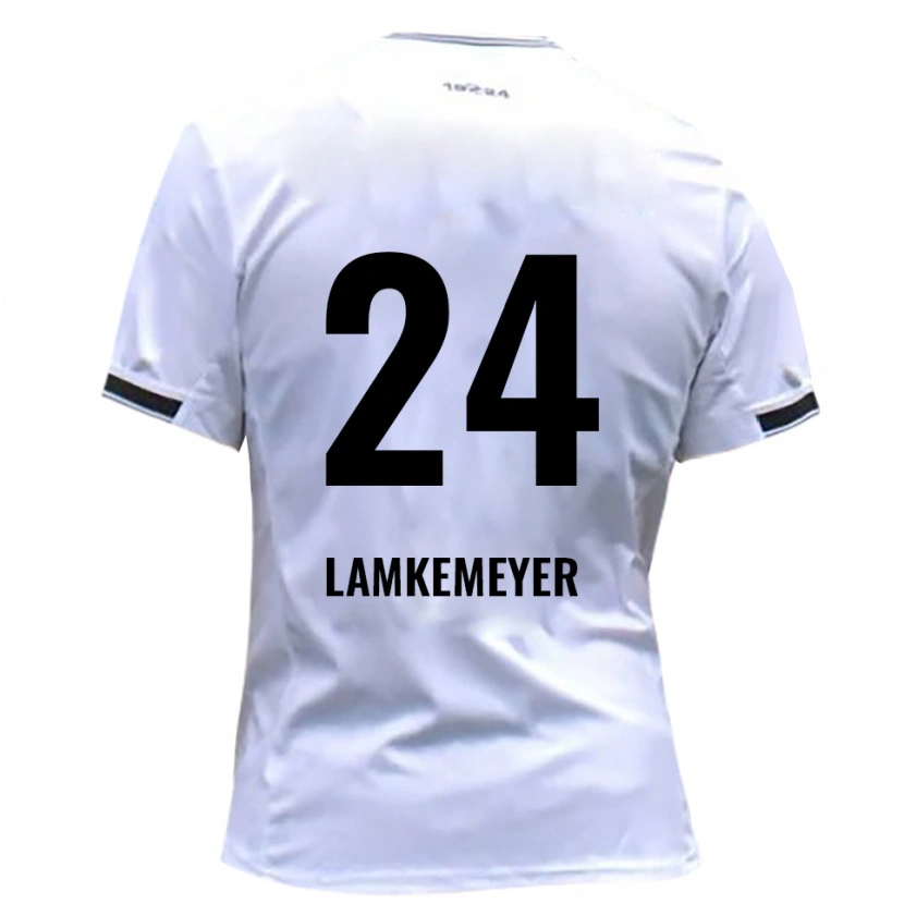 Danxen Kvinder Moritz Lamkemeyer #24 Hvid Rød Hjemmebane Spillertrøjer 2025/26 Trøje T-Shirt