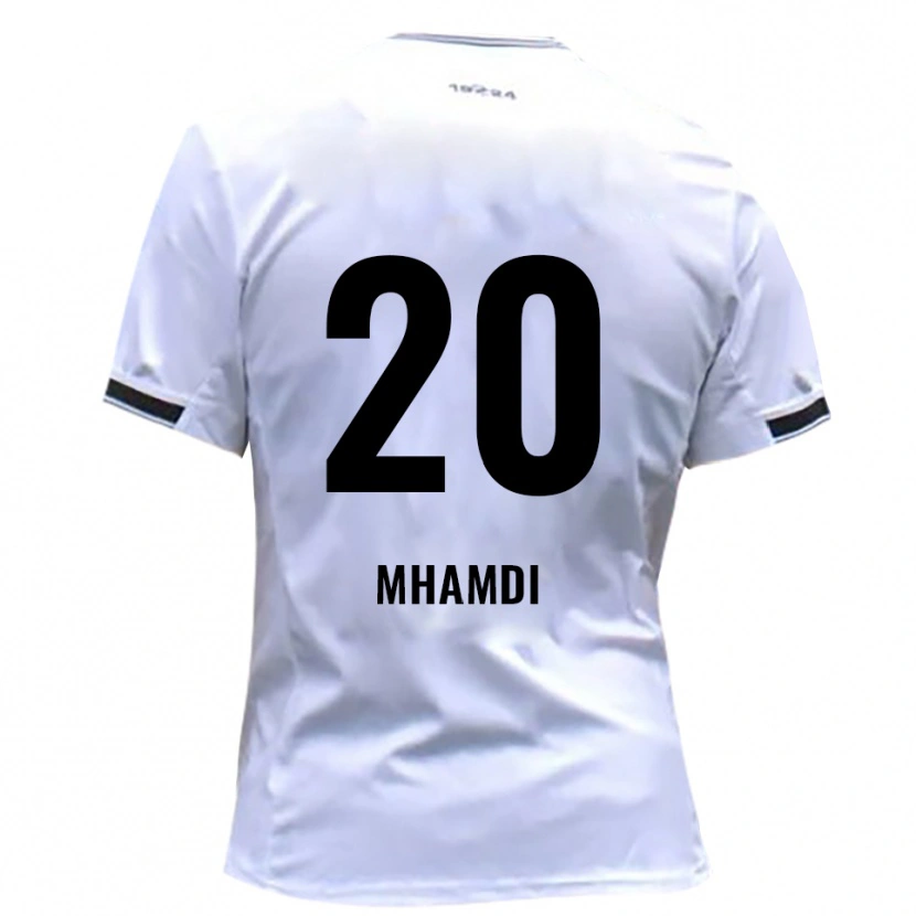 Danxen Kvinder Oualid Mhamdi #20 Hvid Rød Hjemmebane Spillertrøjer 2025/26 Trøje T-Shirt