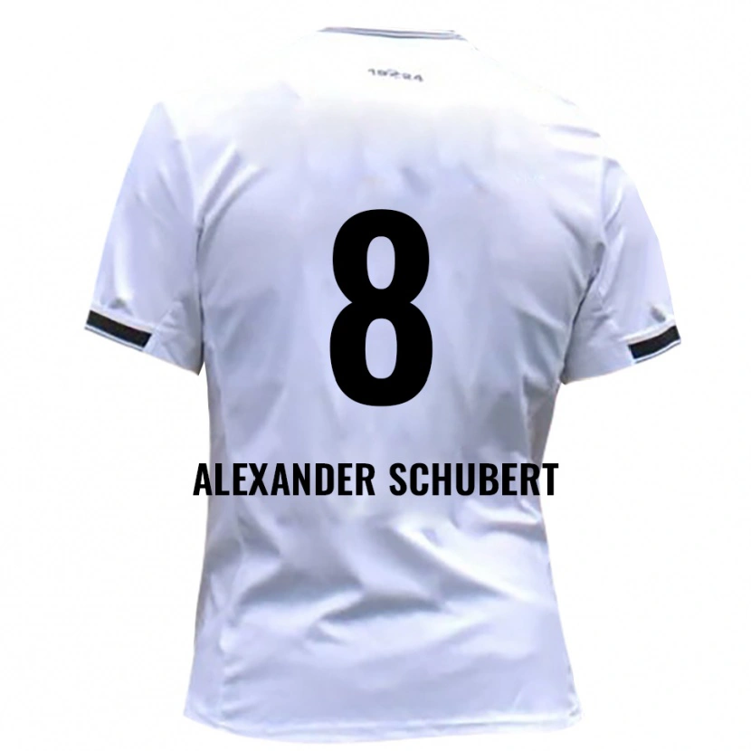 Danxen Kvinder Tristan Alexander Schubert #8 Hvid Rød Hjemmebane Spillertrøjer 2025/26 Trøje T-Shirt
