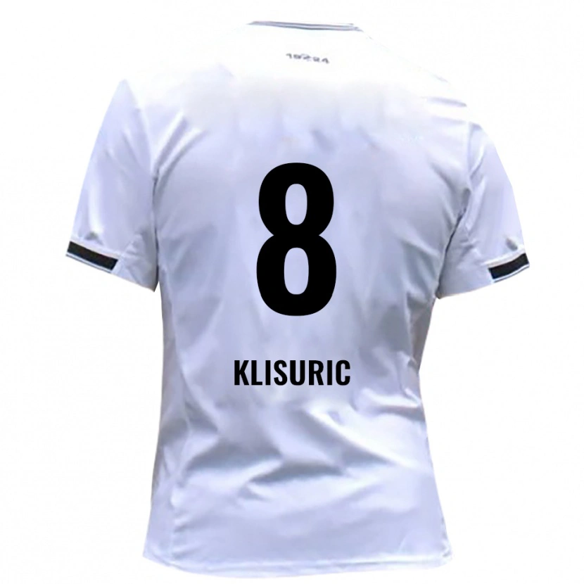 Danxen Kvinder Lazar Klisuric #8 Hvid Rød Hjemmebane Spillertrøjer 2025/26 Trøje T-Shirt
