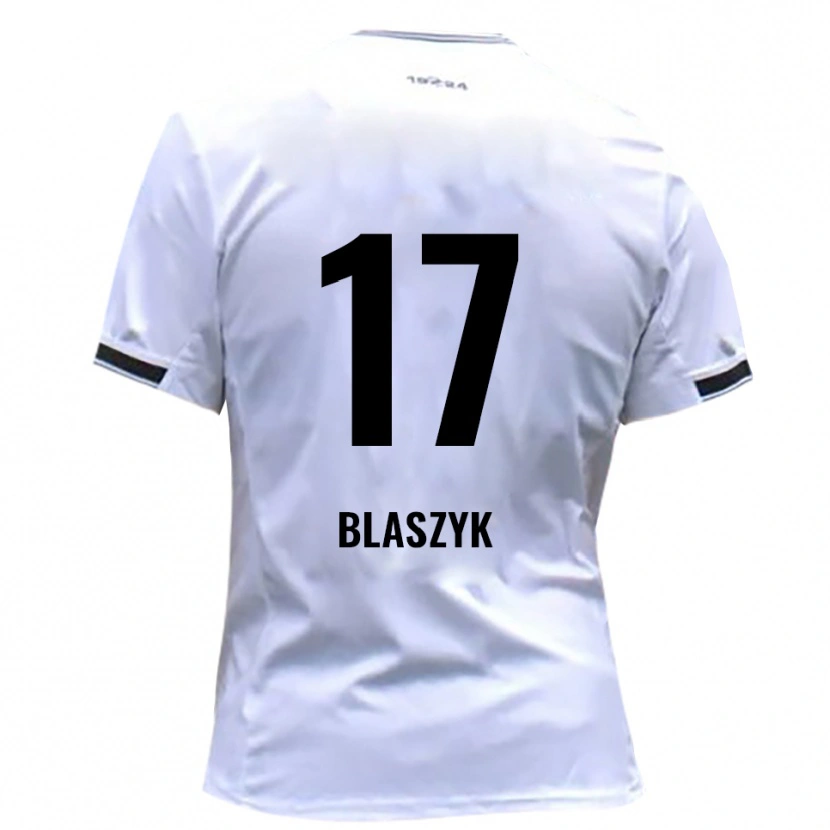 Danxen Kvinder Yannick Blaszyk #17 Hvid Rød Hjemmebane Spillertrøjer 2025/26 Trøje T-Shirt