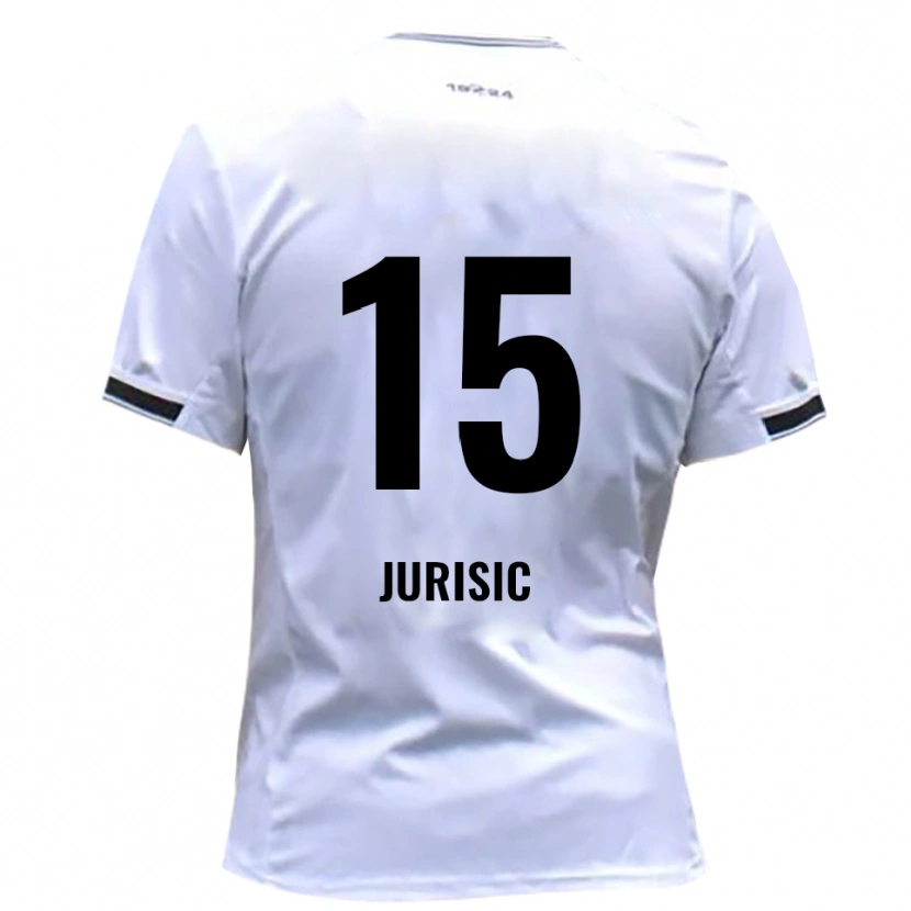 Danxen Kvinder Fabian Jurisic #15 Hvid Rød Hjemmebane Spillertrøjer 2025/26 Trøje T-Shirt