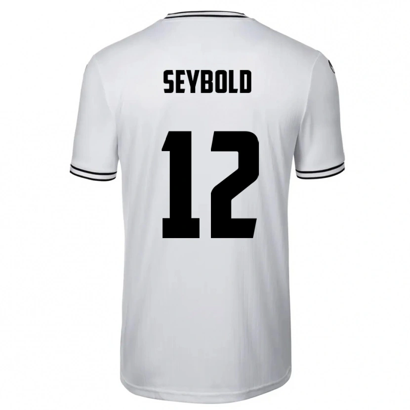 Danxen Kvinder Marvin Seybold #12 Hvid Sort Hjemmebane Spillertrøjer 2025/26 Trøje T-Shirt