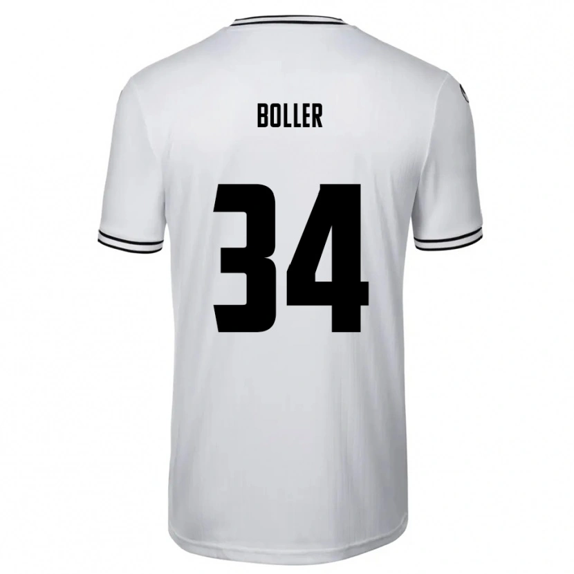 Danxen Kvinder Jan Boller #34 Hvid Sort Hjemmebane Spillertrøjer 2025/26 Trøje T-Shirt